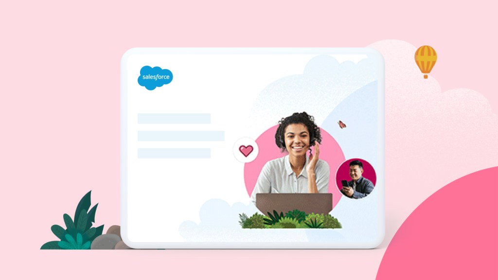 Screen showing professional talking and smiling