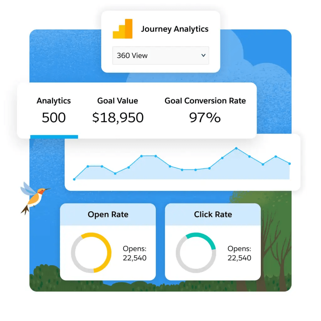 Google analytics interface. 